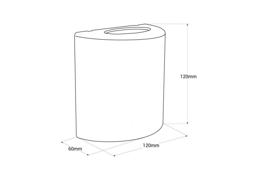 Applique murale d'extérieur moderne LED bidirectionnelle "Stabil"-3W-IP54 - LN1584-N - Barcelona LED