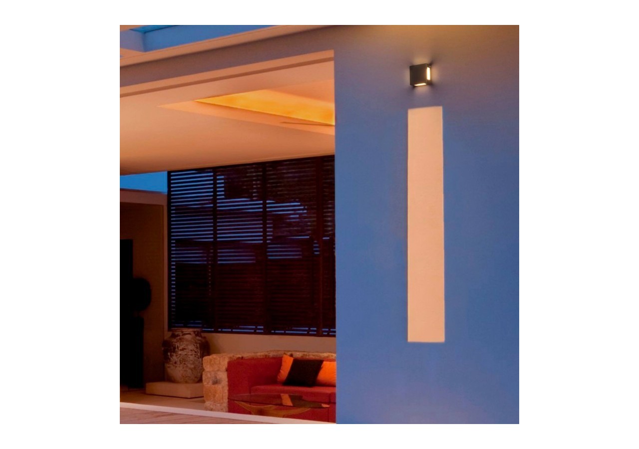 Applique murale d'extérieur LED carrée "Square 4"-6W-IP54-Éclairage sur 4 faisceaux lumineux - LN1580-N - Barcelona LED