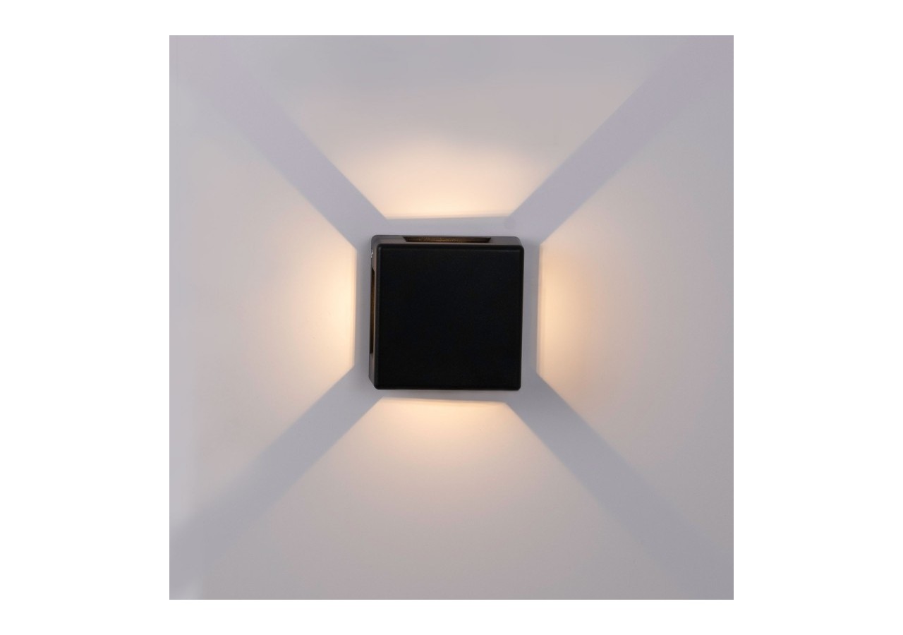 Applique murale d'extérieur LED carrée "Square 4"-6W-IP54-Éclairage sur 4 faisceaux lumineux - LN1580-N - Barcelona LED
