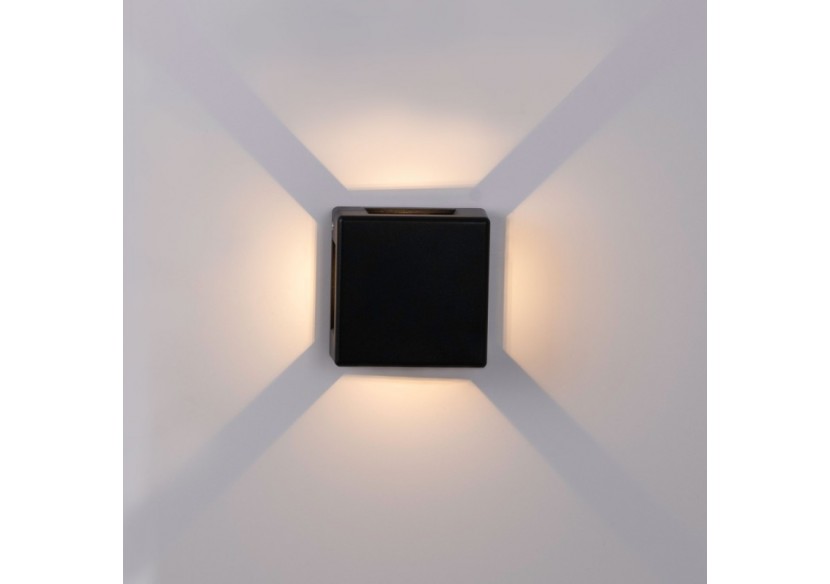 Applique murale d'extérieur LED carrée "Square 4"-6W-IP54-Éclairage sur 4 faisceaux lumineux - LN1580-N - Barcelona LED Applique murale d'extérieur LED carrée "Square 4"-6W-IP54-Éclairage sur 4 faisceaux lumineux - LN1580-N - Barcelona LED