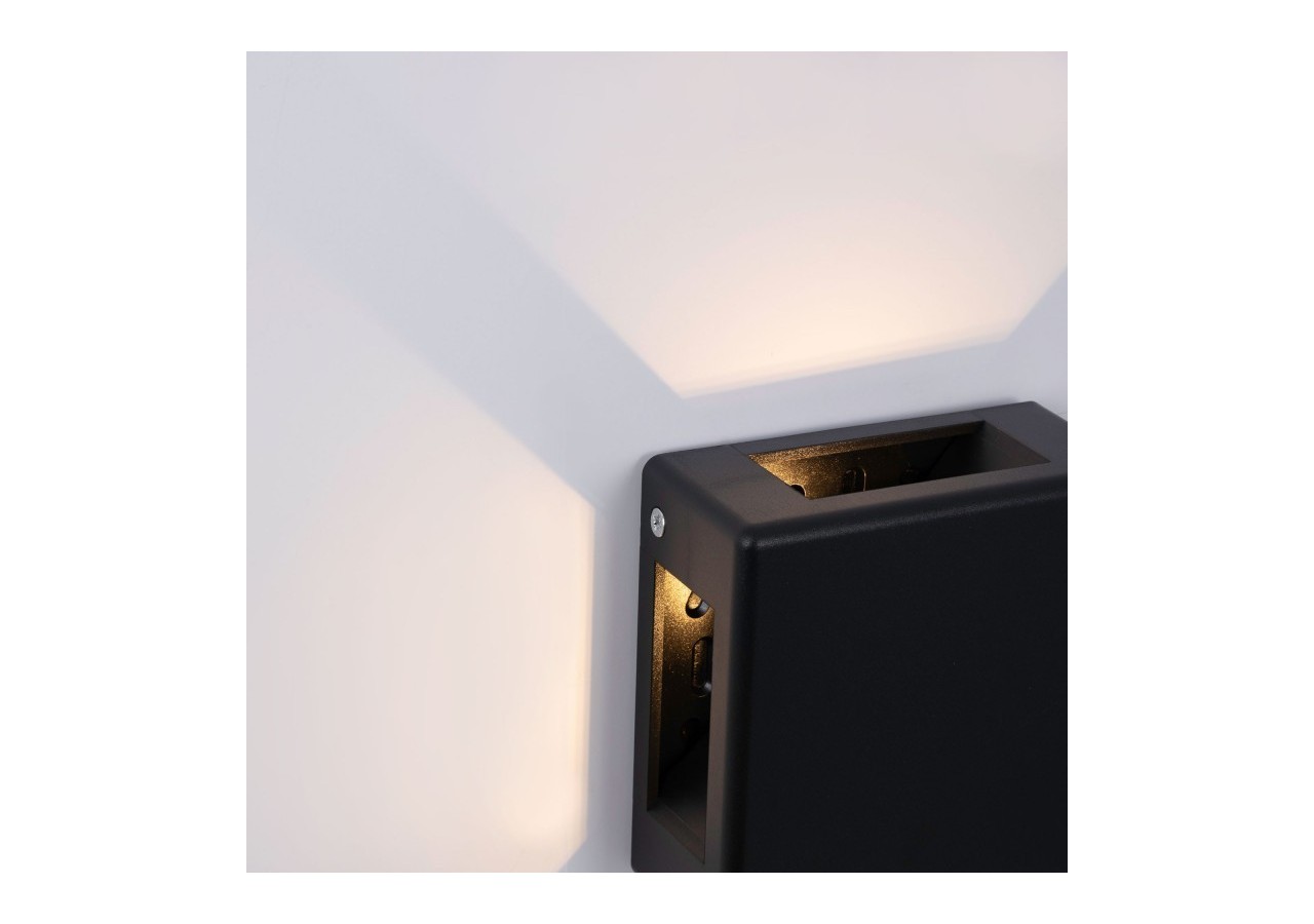 Applique murale d'extérieur LED carrée "Square 4"-6W-IP54-Éclairage sur 4 faisceaux lumineux - LN1580-N - Barcelona LED