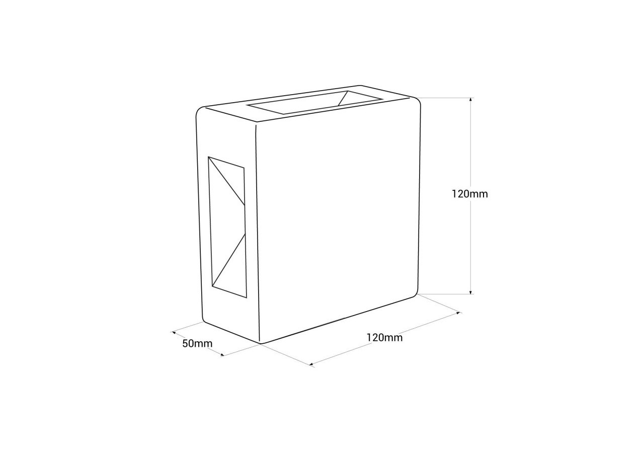 Applique murale d'extérieur LED carrée "Square 4"-6W-IP54-Éclairage sur 4 faisceaux lumineux - LN1580-N - Barcelona LED