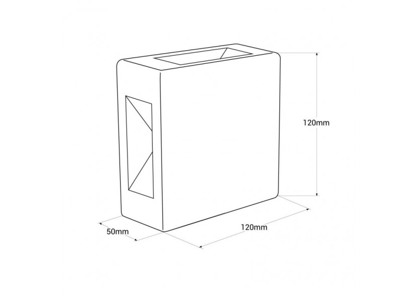 Applique murale d'extérieur LED carrée "Square 4"-6W-IP54-Éclairage sur 4 faisceaux lumineux - LN1580-N - Barcelona LED Applique murale d'extérieur LED carrée "Square 4"-6W-IP54-Éclairage sur 4 faisceaux lumineux - LN1580-N - Barcelona LED