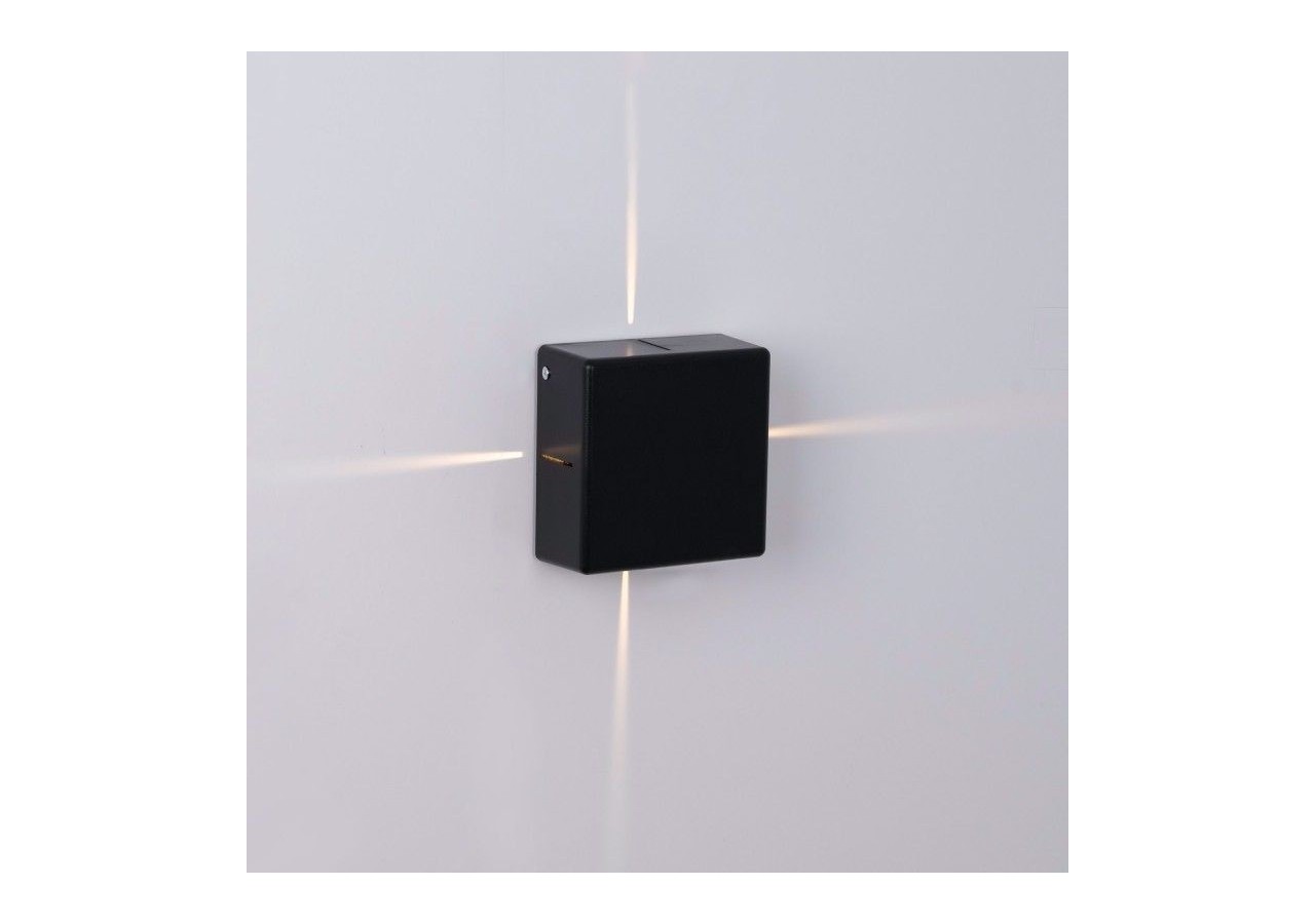Applique murale d'extérieur LED carrée "Karen 4"-6W-IP54-Éclairage Éclairage sur 4 faisceaux lumineux - LN1582-N - Barcelona LED