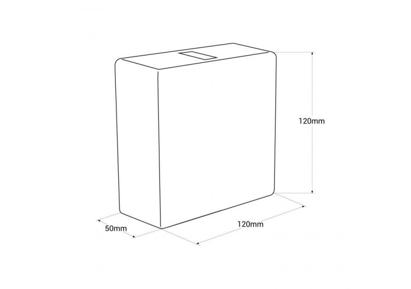 Applique murale d'extérieur LED carrée "Karen 2"-3W-IP54-Éclairage double faisceaux lumineux - LN1583-N - Barcelona LED