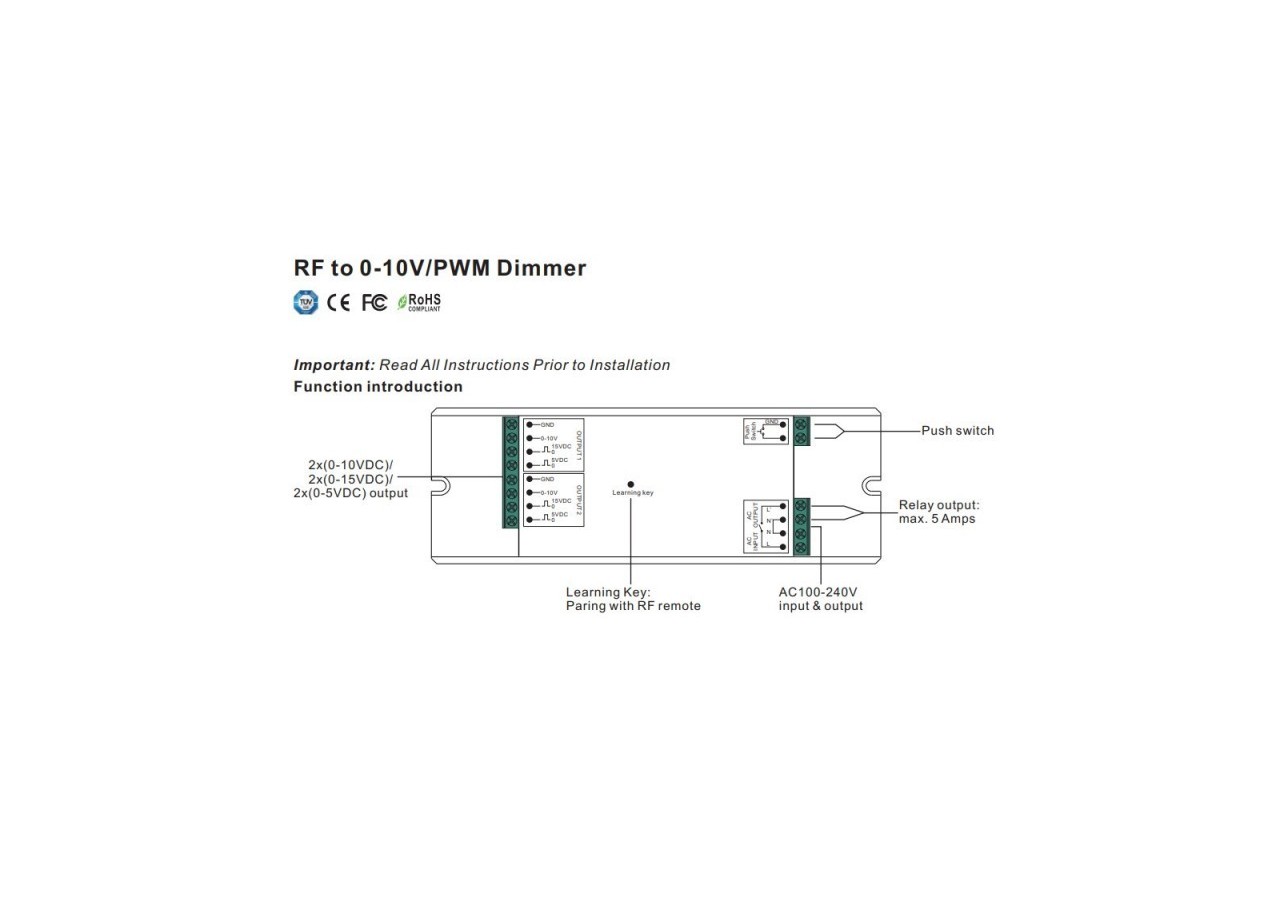 Convertisseur Sunricher RF vers 0-10V-Perfect RF - SR-1009(0-10V/PWM) - Barcelona LED