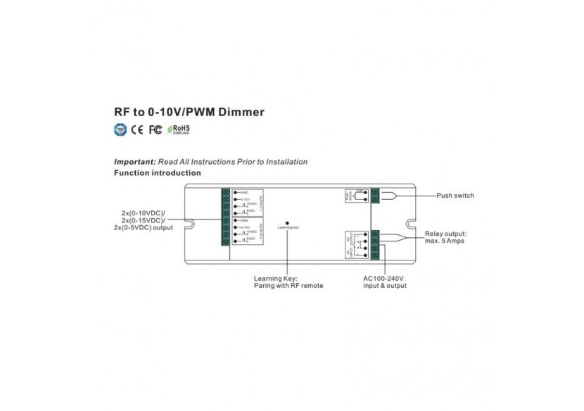 Convertisseur Sunricher RF vers 0-10V-Perfect RF - SR-1009(0-10V/PWM) - Barcelona LED