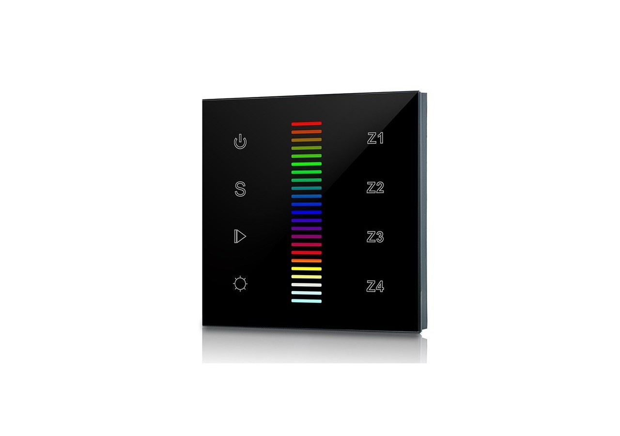 Télécommande murale tactile "Sunricher"-4 zones-RGB-Perfect RF - SR-2830RGB(AC) - Barcelona LED