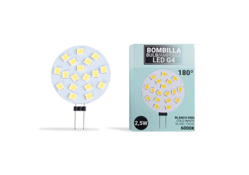 Ampoule LED G4 2,5W bi-pin plate 12V AC/DC - BS1-G4SL-2,5W-BF - Barcelona LED