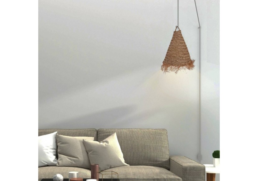 Suspension en fibre naturelle "NAM XL" avec interrupteur et prise - K189-C-B - Barcelona LED