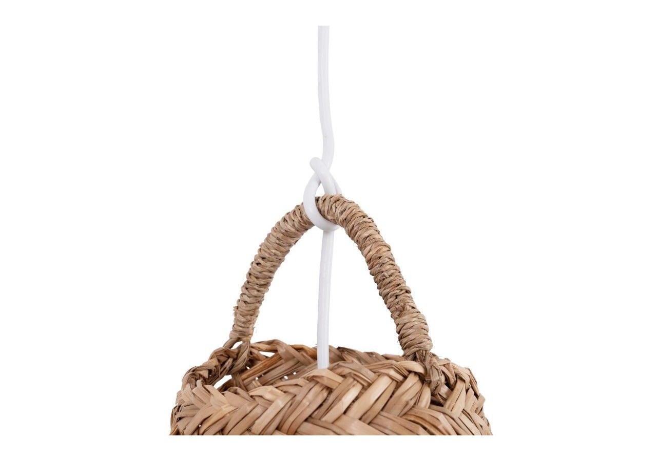 Suspension en fibre naturelle "NAM XL" avec interrupteur et prise - K189-C-B - Barcelona LED