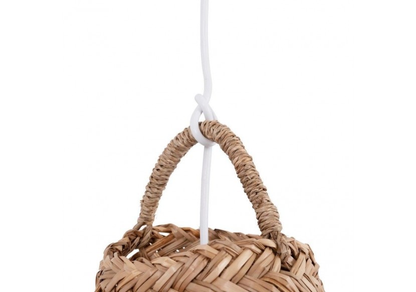 Suspension en fibre naturelle "NAM XL" avec interrupteur et prise - K189-C-B - Barcelona LED