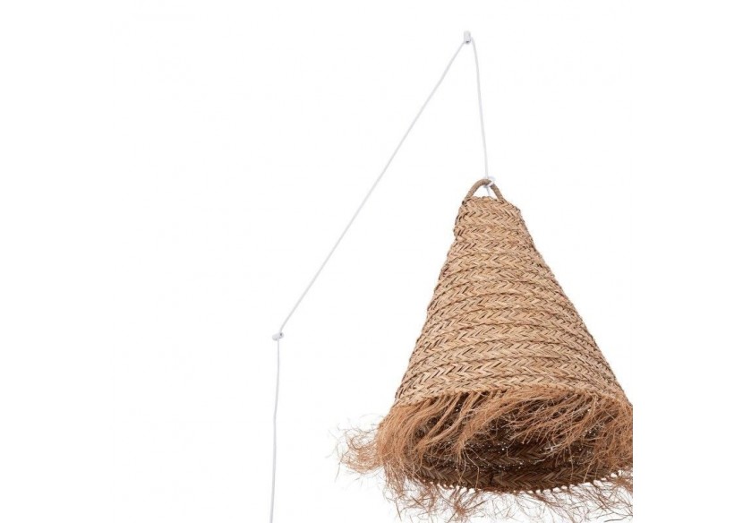 Suspension en fibre naturelle "NAM XL" avec interrupteur et prise - K189-C-B - Barcelona LED