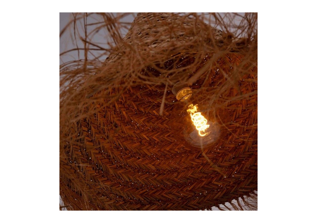 Suspension en fibre naturelle "NAM XL" avec interrupteur et prise - K189-C-B - Barcelona LED