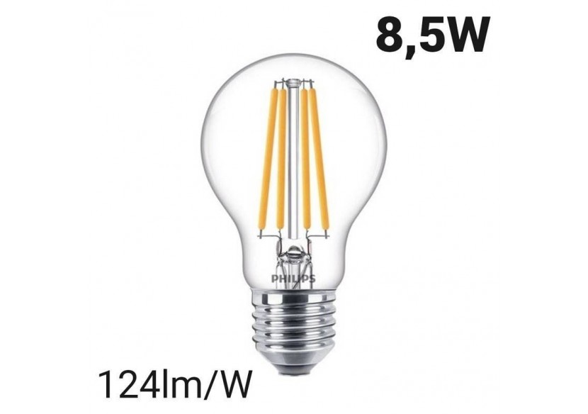 Ampoule LED à filament PHILIPS E27 A60-8,5W-4000K - 70424700 - Barcelona LED