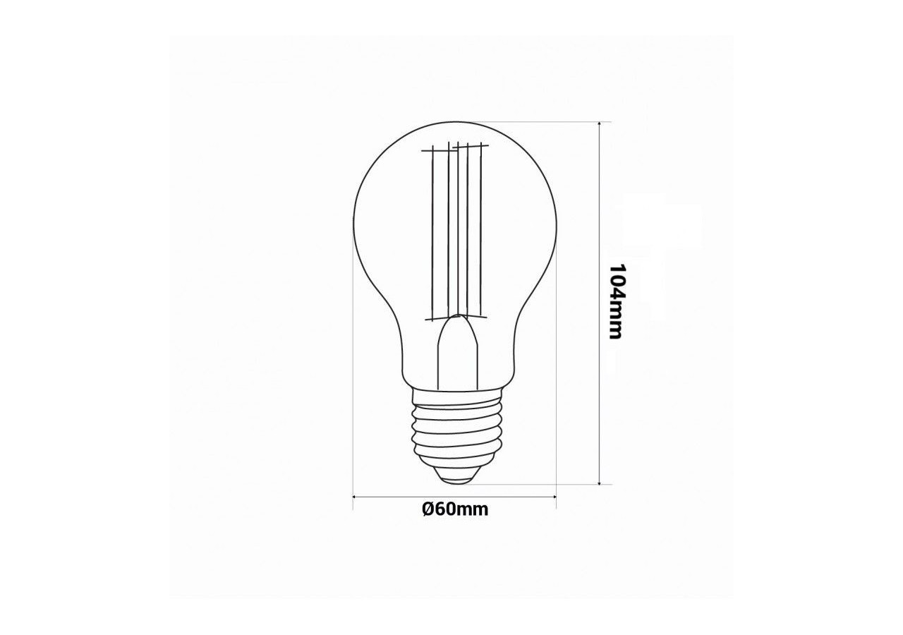 Ampoule LED à filament PHILIPS E27 A60-8,5W-4000K - 70424700 - Barcelona LED