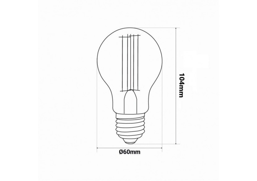 Ampoule LED à filament PHILIPS E27 A60-8,5W-4000K - 70424700 - Barcelona LED
