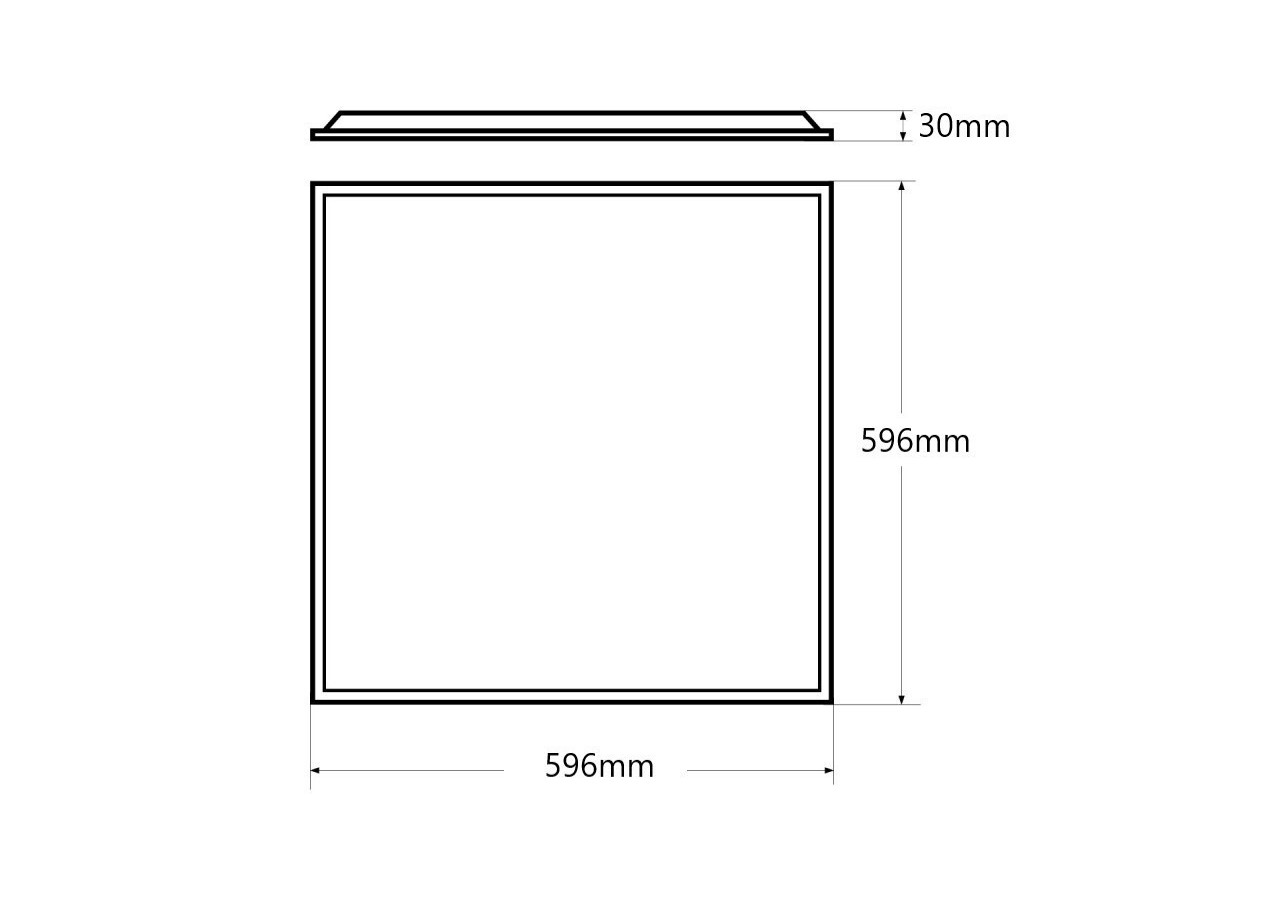Panneau LED encastrable 60x60 rétro-éclairé CCT-30W-125lm/W-IP65 - B5235-IP65-CCT - Barcelona LED