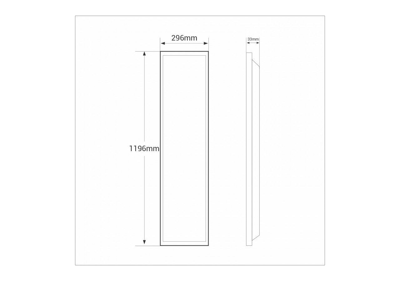 Panneau LED encastrable 120x30 rétro-éclairé CCT-30W-125lm/W-IP65 - B5236-IP65-CCT - Barcelona LED
