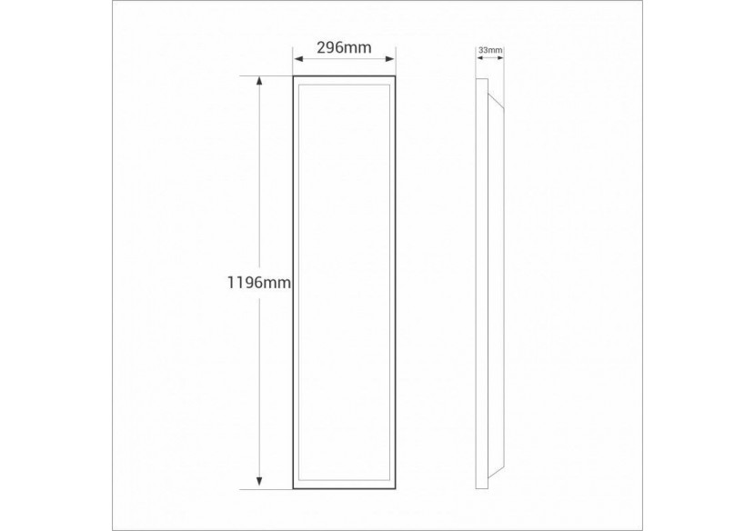Panneau LED encastrable 120x30 rétro-éclairé CCT-30W-125lm/W-IP65 - B5236-IP65-CCT - Barcelona LED