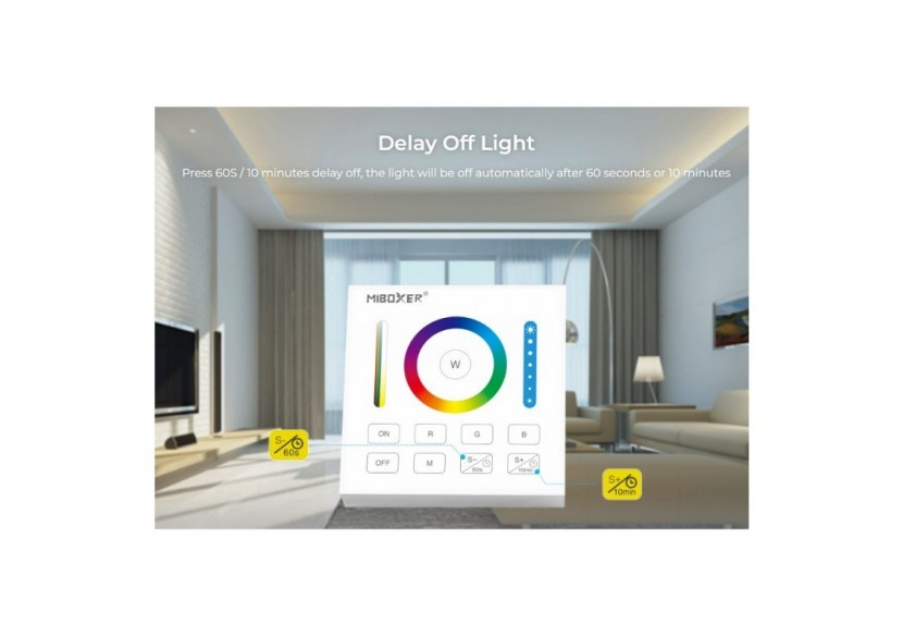 Télécommande murale RGB+CCT-1 zone-Noir-Mi-Light - B0B-RGBCCT - Barcelona LED