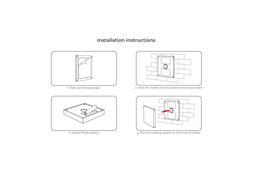 Télécommande murale RGB+CCT-1 zone-Noir-Mi-Light - B0B-RGBCCT - Barcelona LED