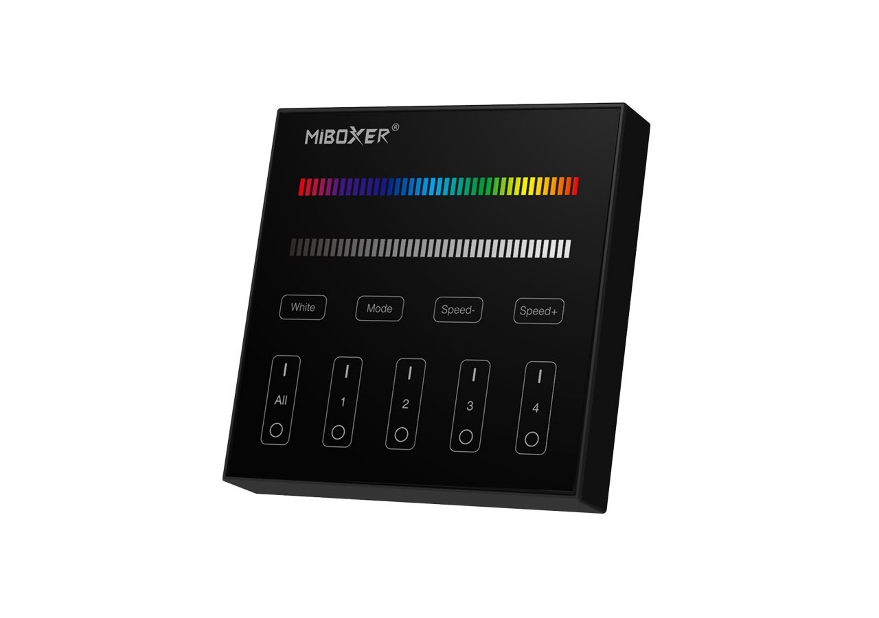 Télécommande murale RGB et RGBW-4 zones-Noir-Mi-Light - B3B-RGBW - Barcelona LED