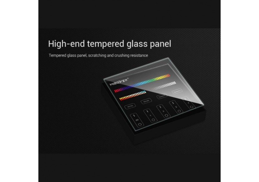 Télécommande murale RGB et RGBW-4 zones-Noir-Mi-Light - B3B-RGBW - Barcelona LED