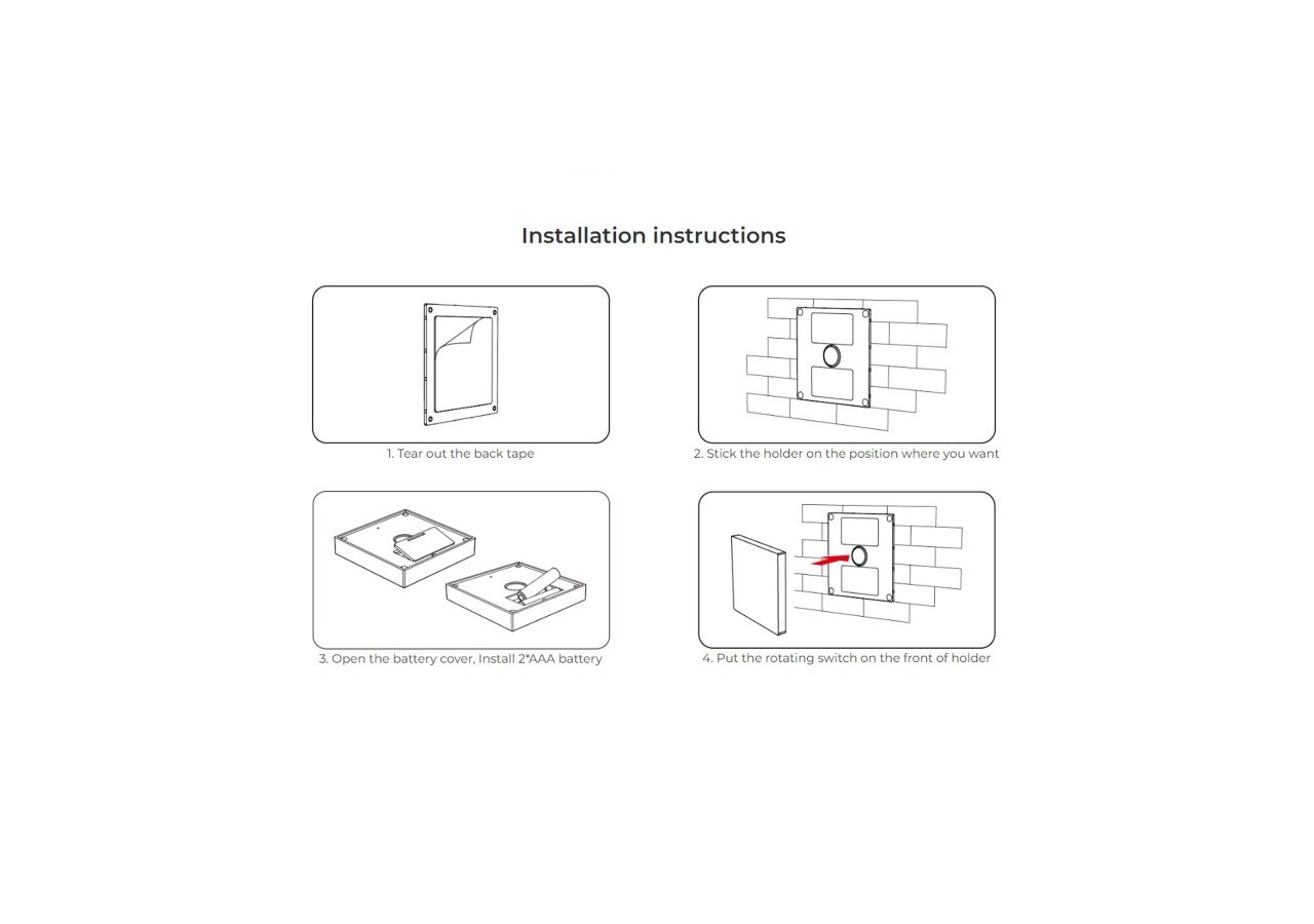 Télécommande murale RGB et RGBW-4 zones-Noir-Mi-Light - B3B-RGBW - Barcelona LED