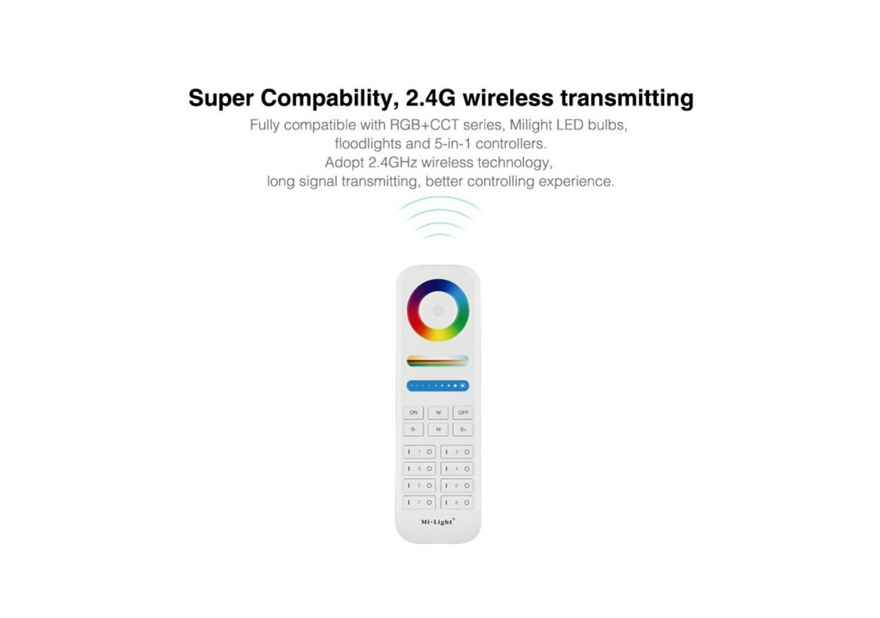 Télécommande LED RGB + CCT-8 Zones-BLANC-FUT089-Mi-Light - FUT089 - Barcelona LED