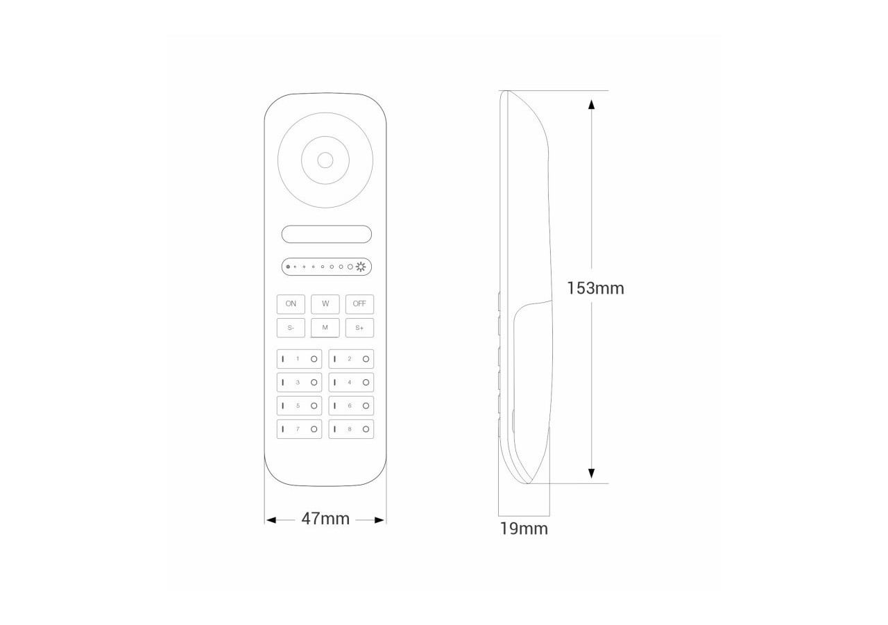 Télécommande LED RGB + CCT-8 Zones-BLANC-FUT089-Mi-Light - FUT089 - Barcelona LED