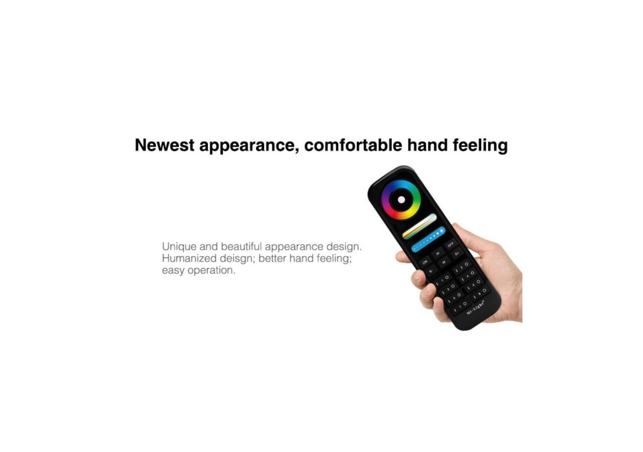 Télécommande LED RGB + CCT-8 Zones-NOIR-FUT089B-Mi-Light - FUT089B - Barcelona LED