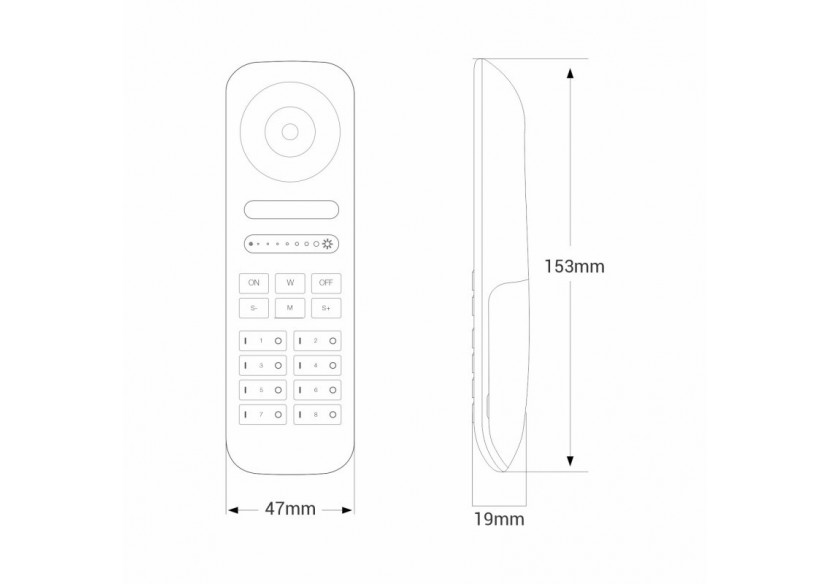 Télécommande LED RGB + CCT-8 Zones-NOIR-FUT089B-Mi-Light - FUT089B - Barcelona LED