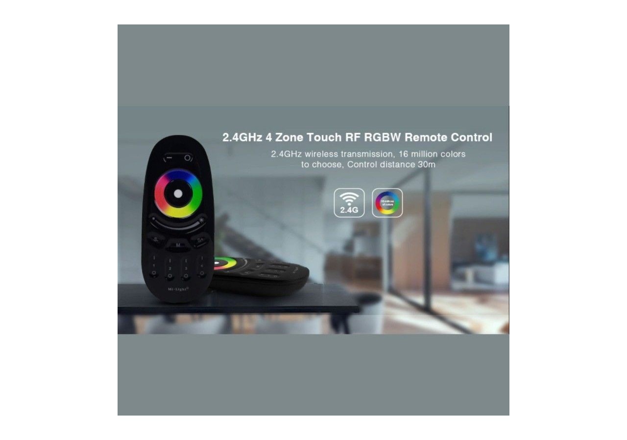 Télécommande LED RGBW-4 Zones-NOIR-FUT096B-Mi-Light - FUT096B - Barcelona LED