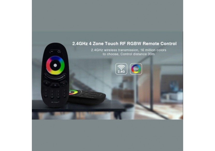 Télécommande LED RGBW-4 Zones-NOIR-FUT096B-Mi-Light - FUT096B - Barcelona LED