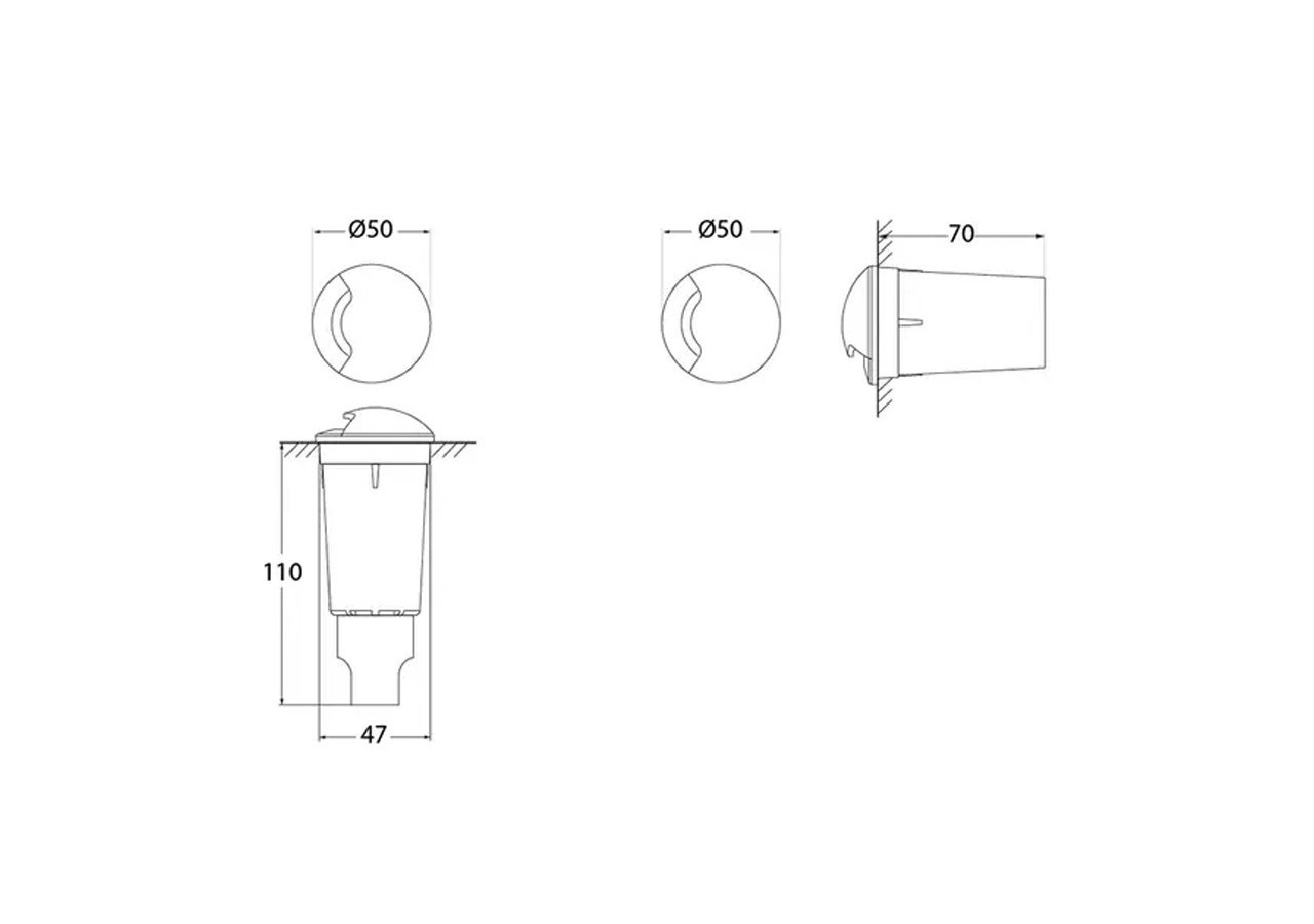 Spot sol encastrable "Aldo" FUMAGALLI IP67 - 1L0.000.000.AXZ1R - Barcelona LED