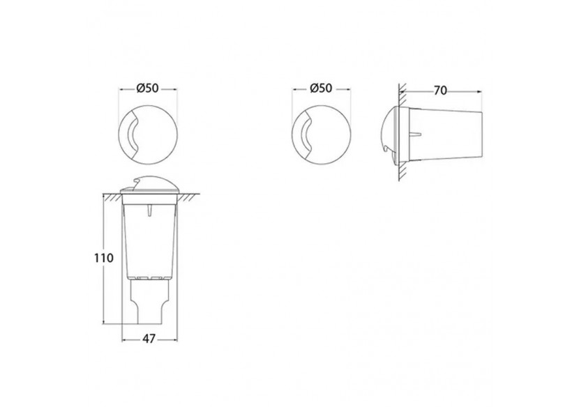 Spot sol encastrable "Aldo" FUMAGALLI IP67 - 1L0.000.000.AXZ1R - Barcelona LED