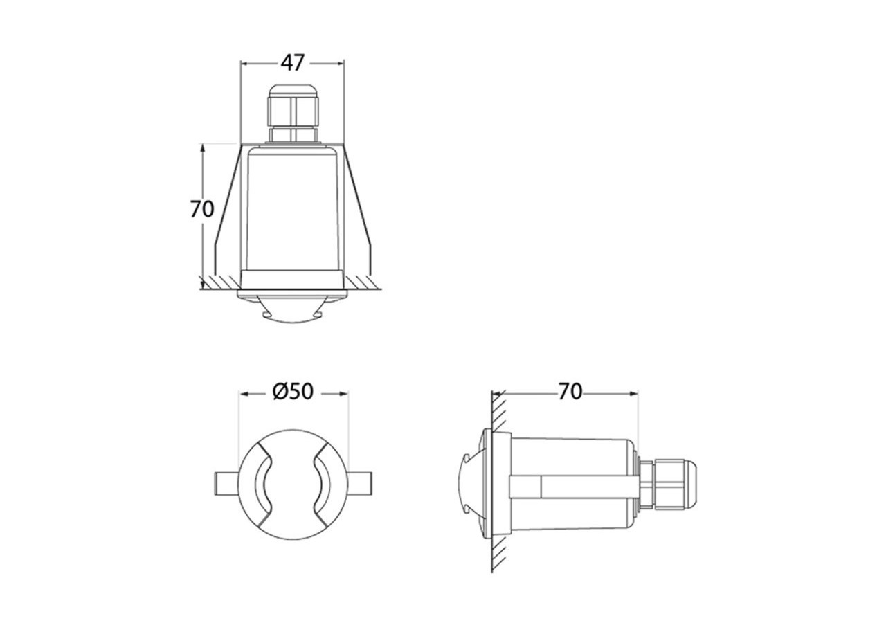Spot LED encastrable au sol TERESA 2L FUMAGALLI - 2L2.000.000.AXZ1R - Barcelona LED