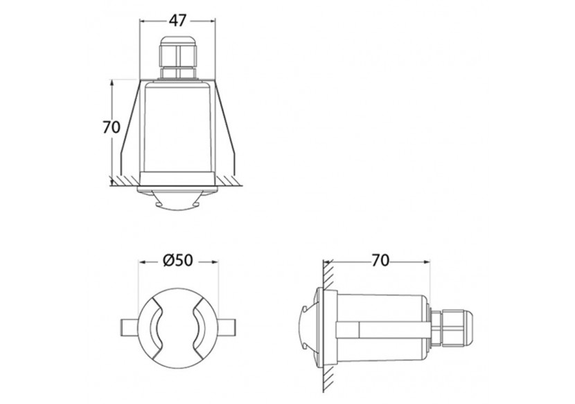 Spot LED encastrable au sol TERESA 2L FUMAGALLI - 2L2.000.000.AXZ1R - Barcelona LED