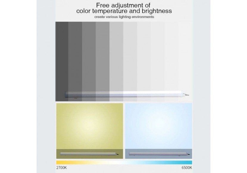 Linéaire LED étanche RGB + CCT-18W-RF/WiFi-100cm-IP66-Mi-Light - LL1-18 - Barcelona LED