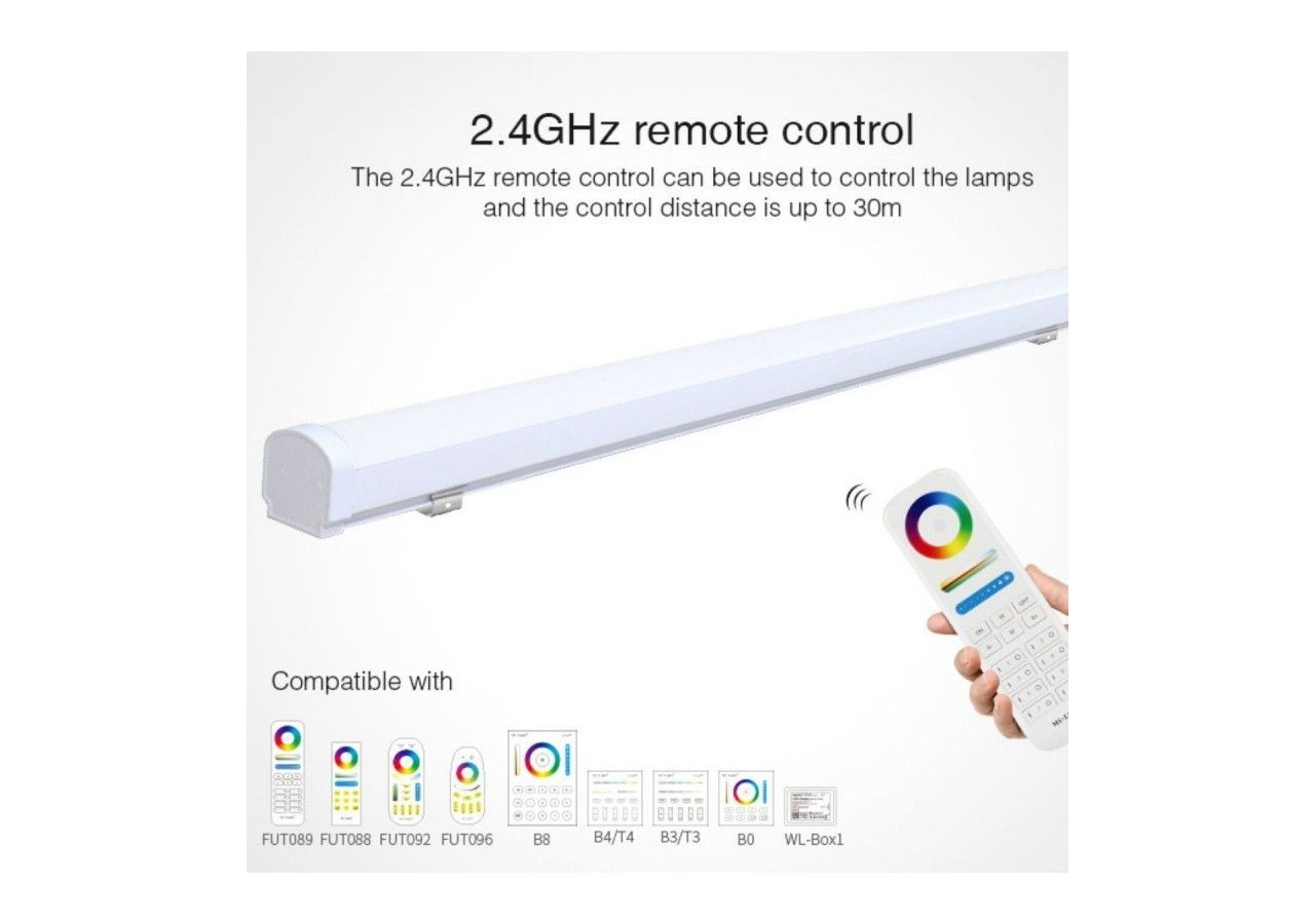 Linéaire LED étanche RGB + CCT-18W-RF/WiFi-100cm-IP66-Mi-Light - LL1-18 - Barcelona LED