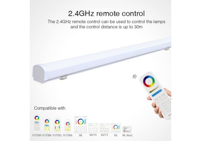 Linéaire LED étanche RGB + CCT-18W-RF/WiFi-100cm-IP66-Mi-Light - LL1-18 - Barcelona LED