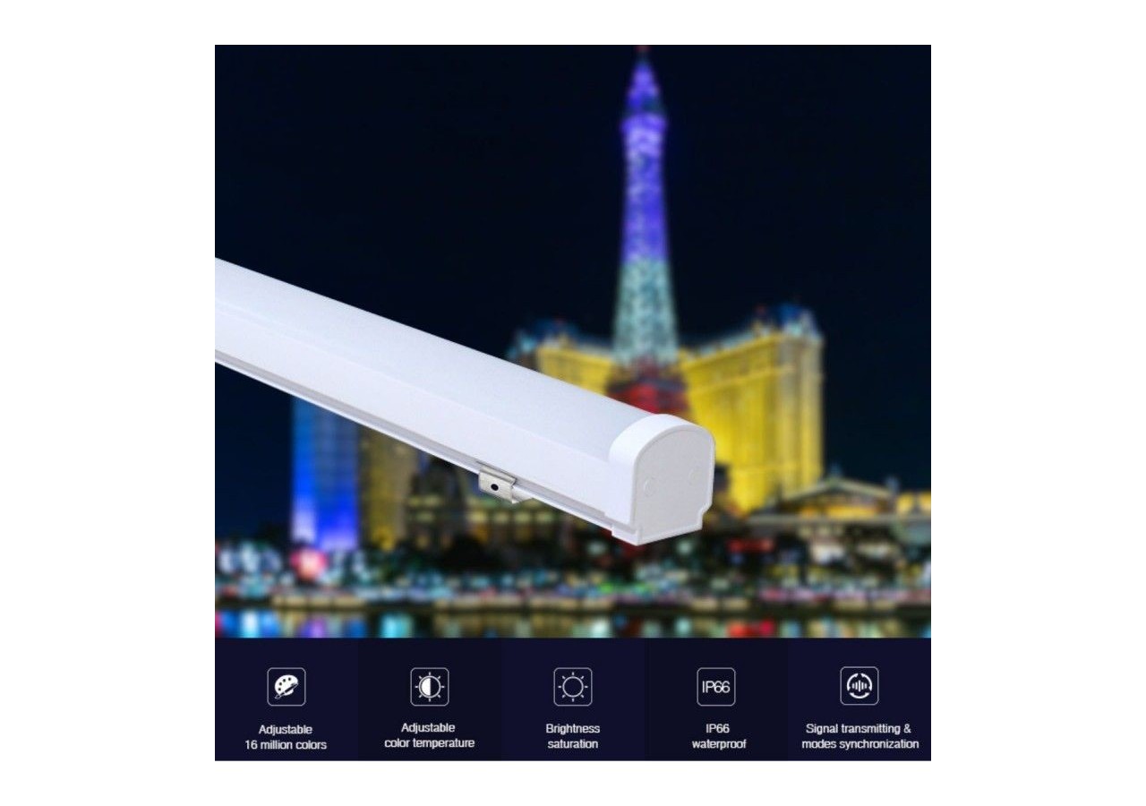 Linéaire LED étanche RGB + CCT-18W-RF/WiFi-100cm-IP66-Mi-Light - LL1-18 - Barcelona LED