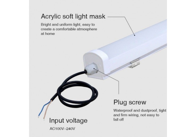 Linéaire LED étanche RGB + CCT-18W-RF/WiFi-100cm-IP66-Mi-Light - LL1-18 - Barcelona LED