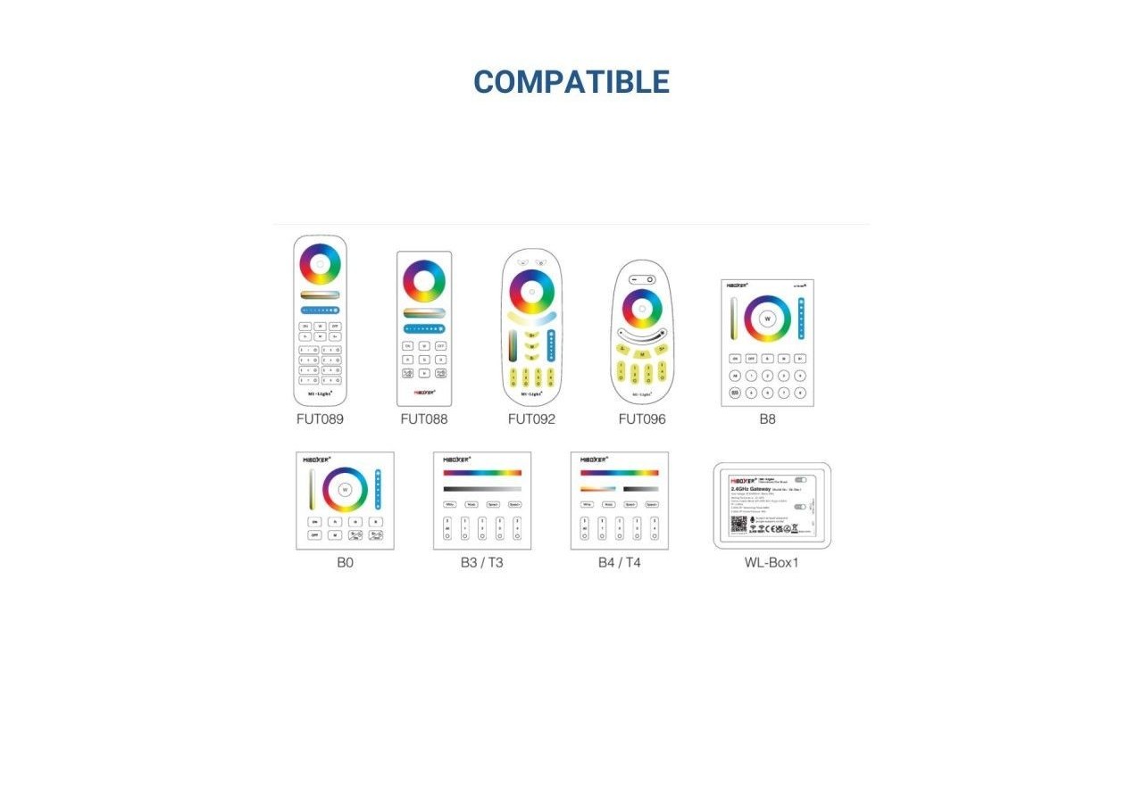 Linéaire LED étanche RGB + CCT-18W-RF/WiFi-100cm-IP66-Mi-Light - LL1-18 - Barcelona LED