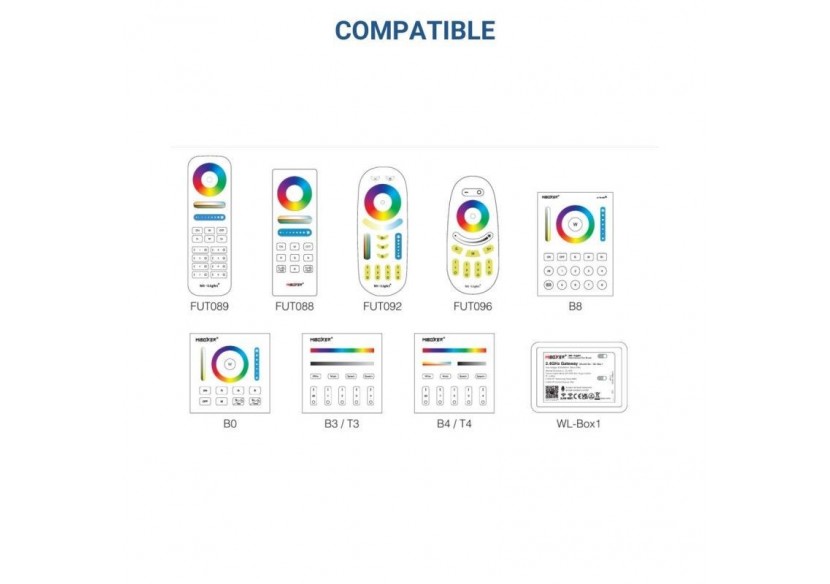 Linéaire LED étanche RGB + CCT-18W-RF/WiFi-100cm-IP66-Mi-Light - LL1-18 - Barcelona LED