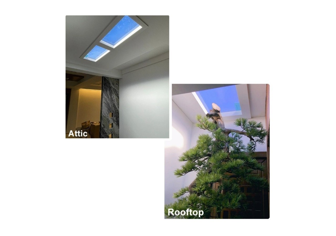 Panneau LED "SMART Blue Skylight"-Effet de ciel-Daylight-50W-60x30cm - B5228-BS-60X30-S - Barcelona LED