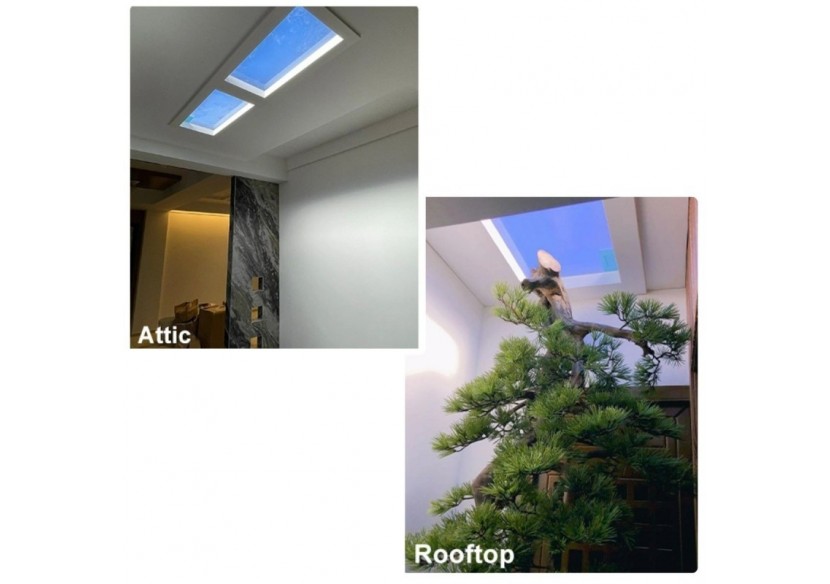 Panneau LED "SMART Blue Skylight"-Effet de ciel-Daylight-50W-60x30cm - B5228-BS-60X30-S - Barcelona LED