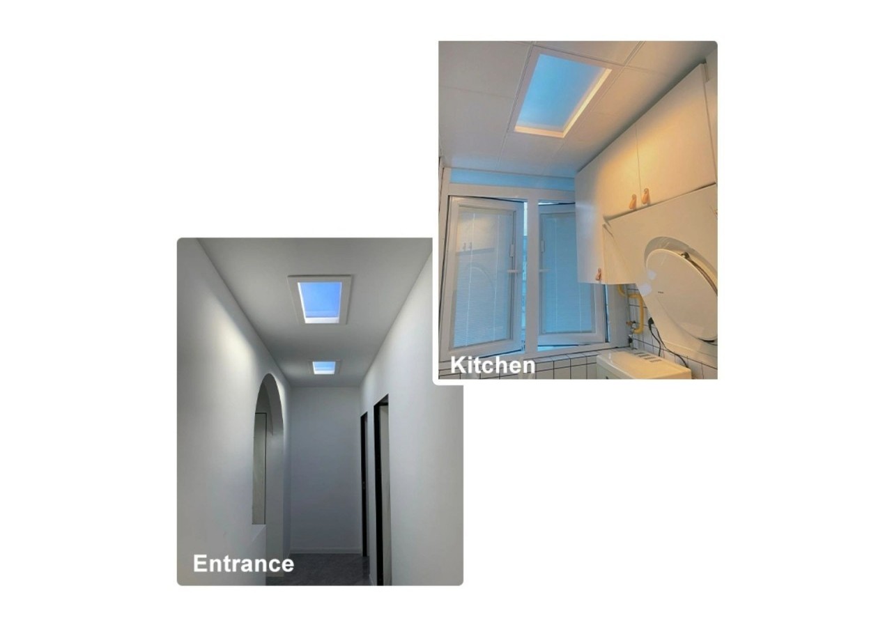 Panneau LED "SMART Blue Skylight"-Effet de ciel-Daylight-50W-60x30cm - B5228-BS-60X30-S - Barcelona LED