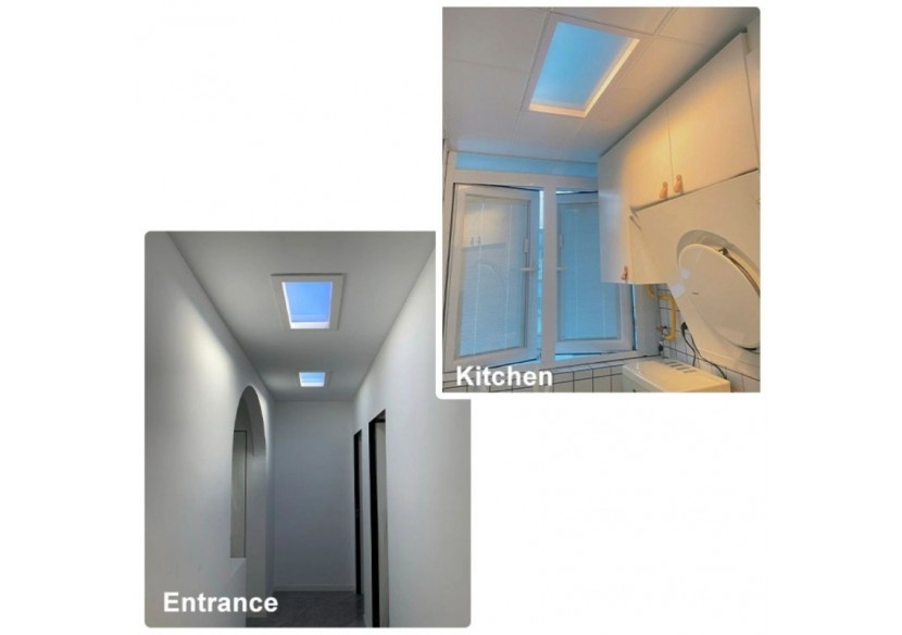 Panneau LED "SMART Blue Skylight"-Effet de ciel-Daylight-50W-60x30cm - B5228-BS-60X30-S - Barcelona LED